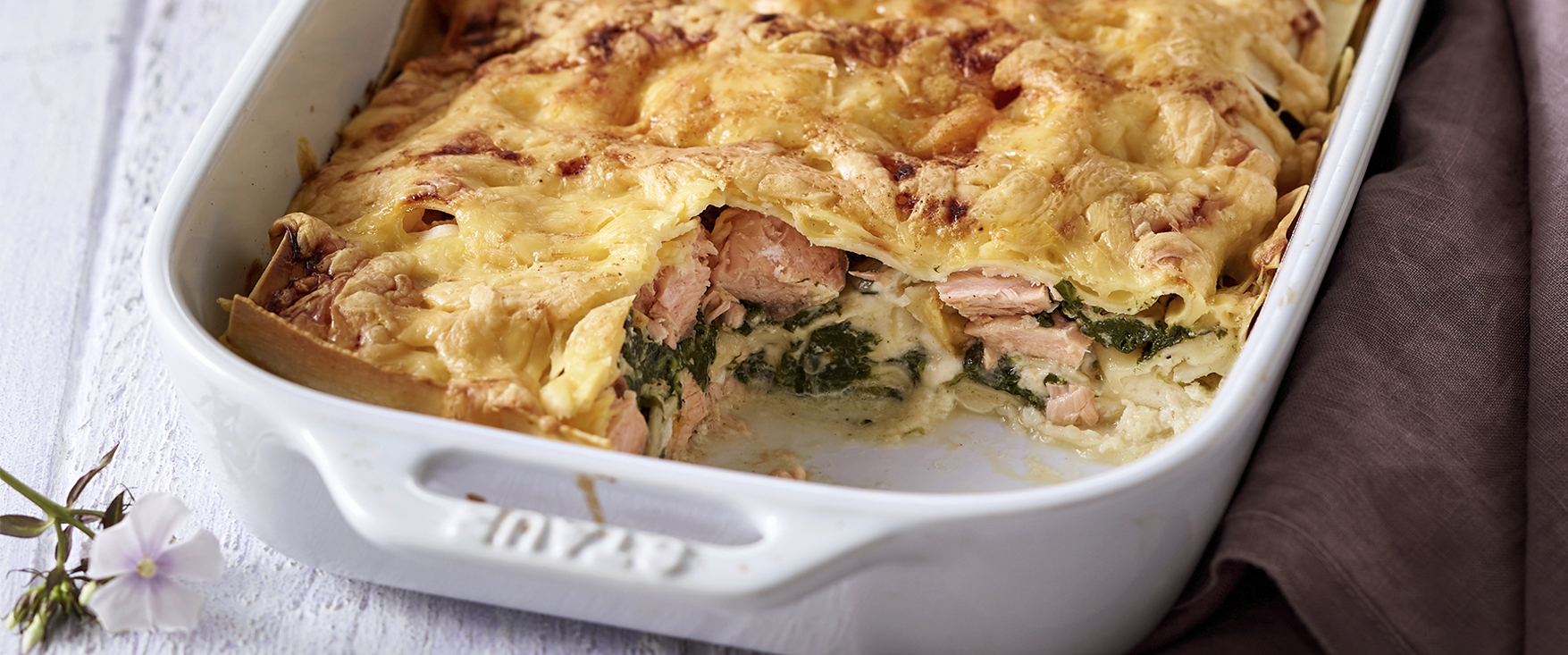 Spinat-Lachs-Lasagne