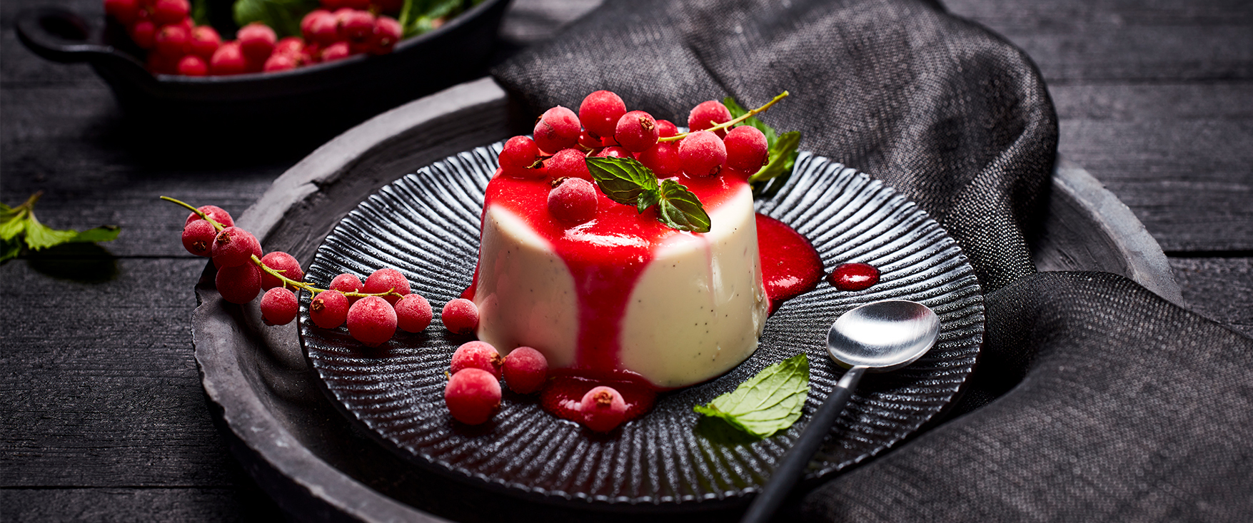 Johannisbeer-Panna Cotta mit Joghurt