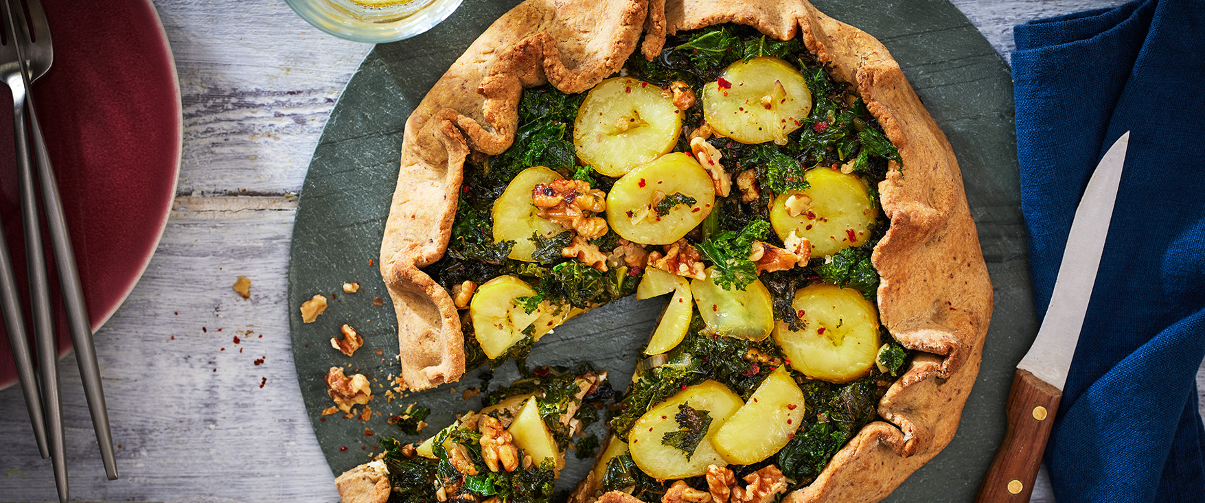 Grünkohl-Kartoffel-Tarte