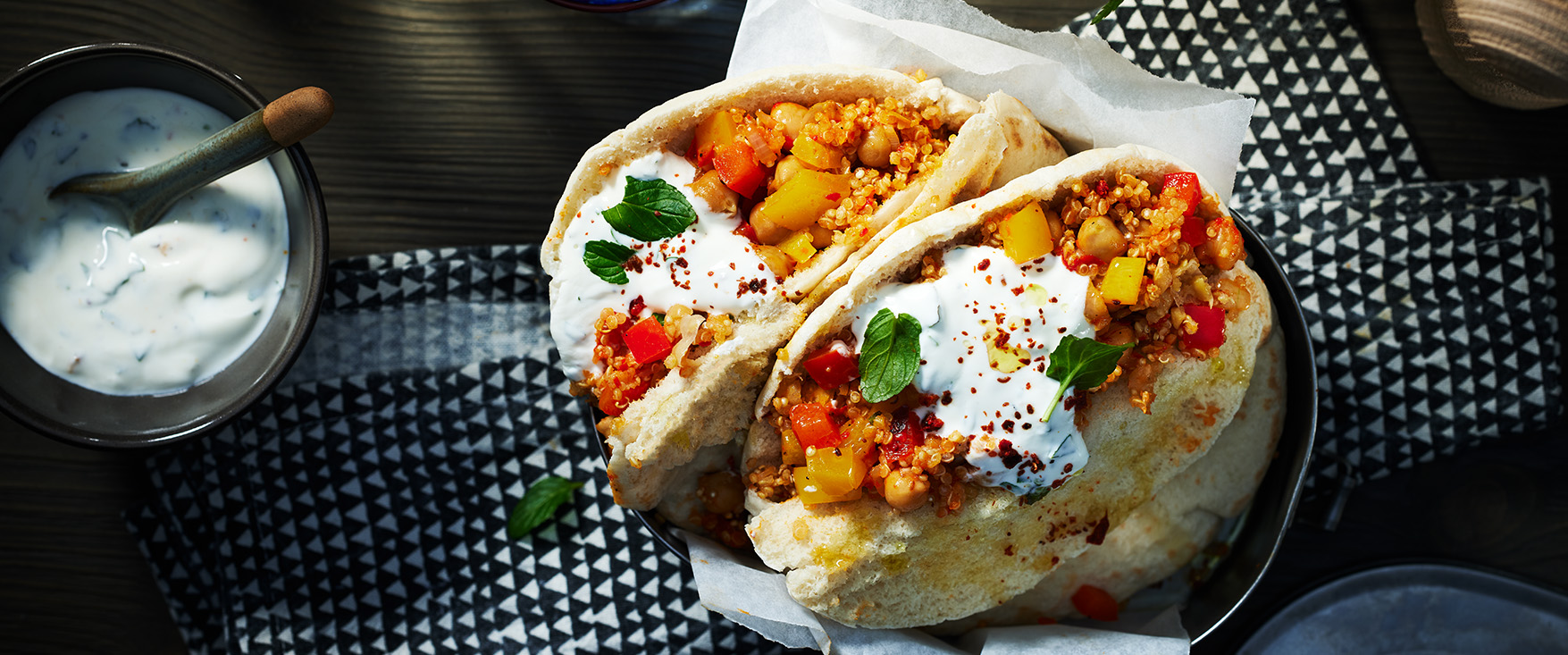 Kichererbsen-Quinoa-Pita